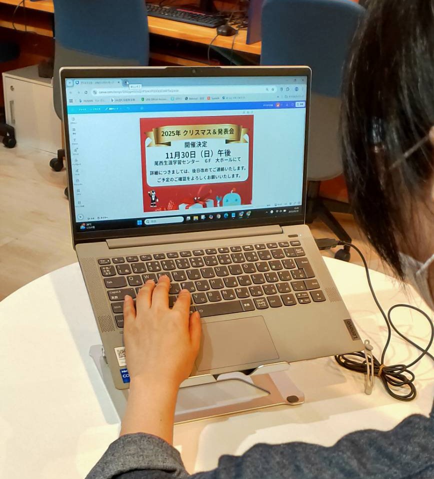 クリスマス会準備中